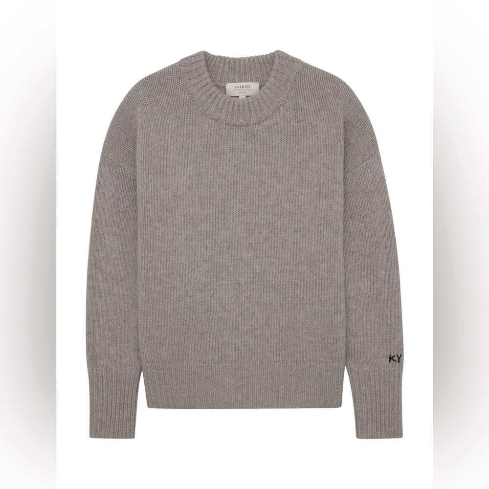 La Ligne Heather Gray Crew Neck Sweater